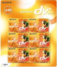 Sony 10DVM60PR-BT Blister of 10 MiniDV Premium Tape