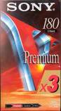 Sony PREMIUM VHS TAPE 3PK 180MIN