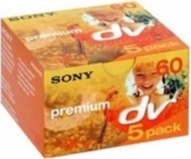 Sony 5DVM60PR MiniDV Premium Tape 5-pack