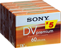 Sony 5-Pack MiniDV Premium Cassette Tape